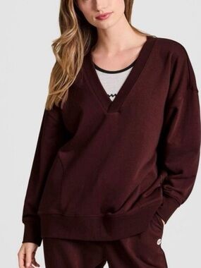Champion Women's V-Neck Pullover Sweater - Deep Wine
